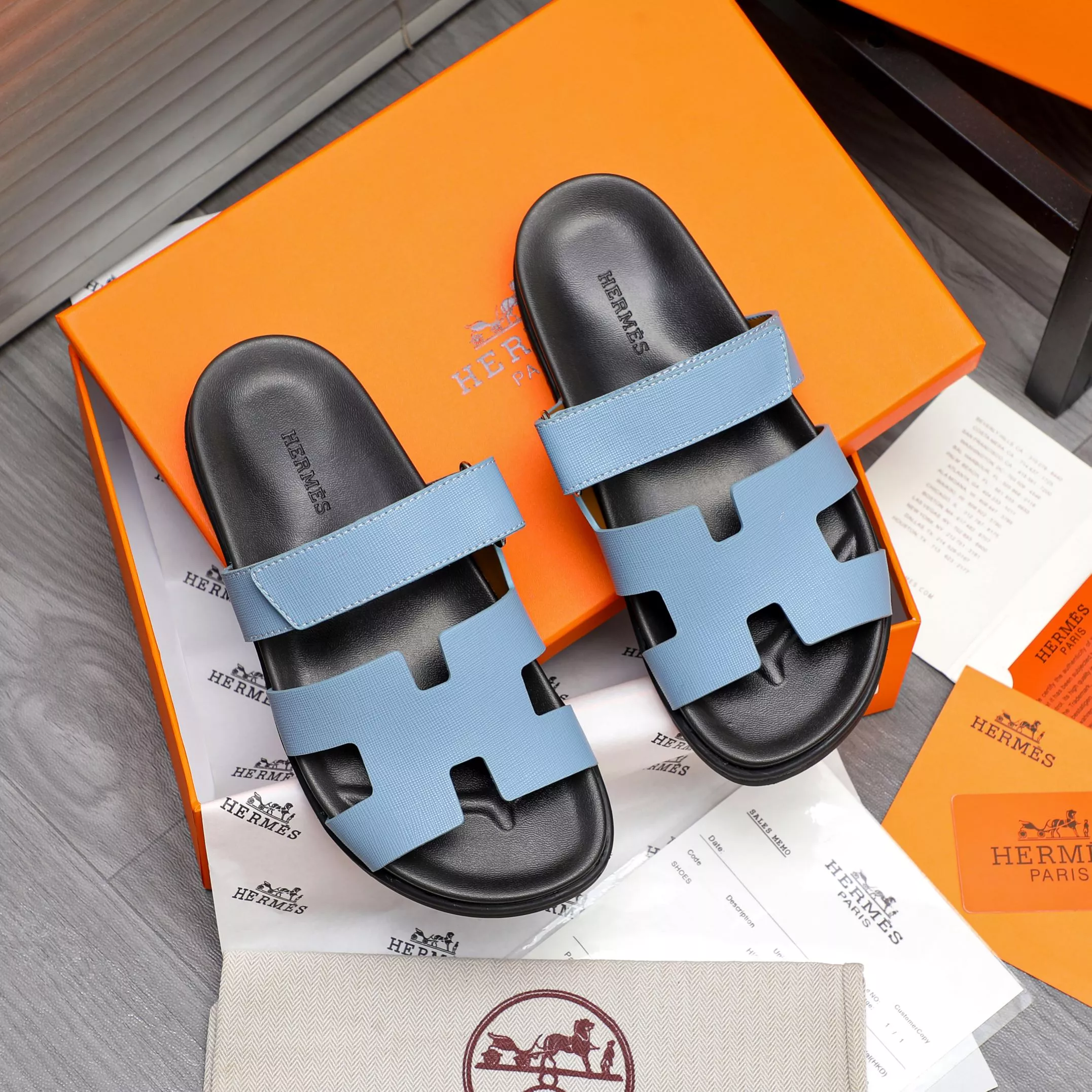 Hermes Slippers For Men Soft 4693