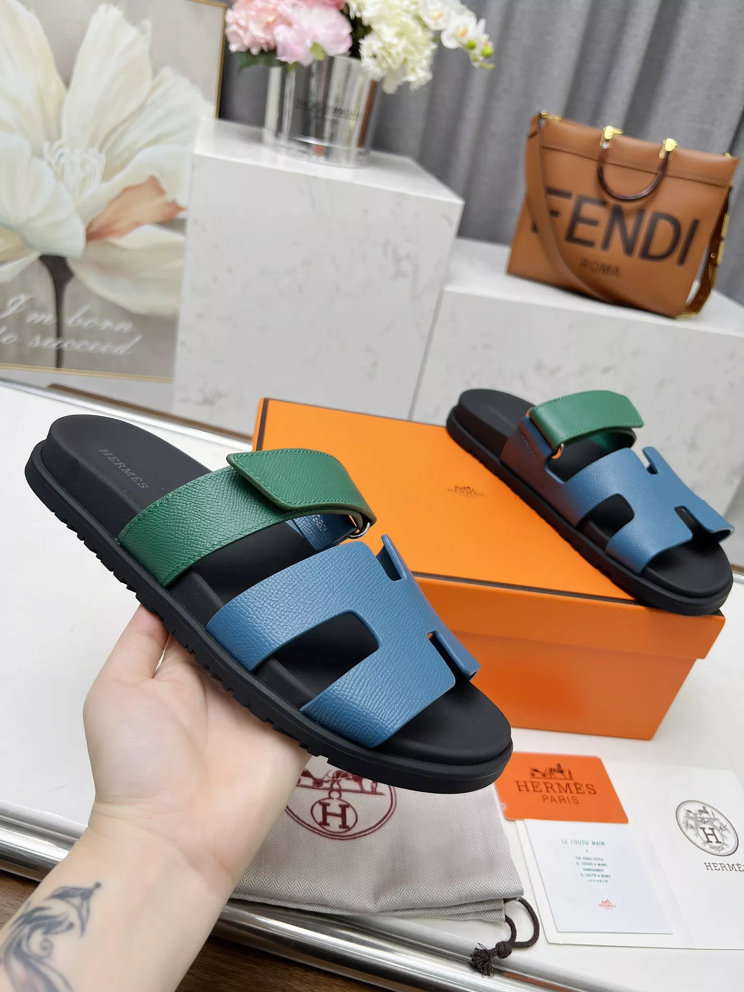 Hermes Slippers For Men Soft 8395