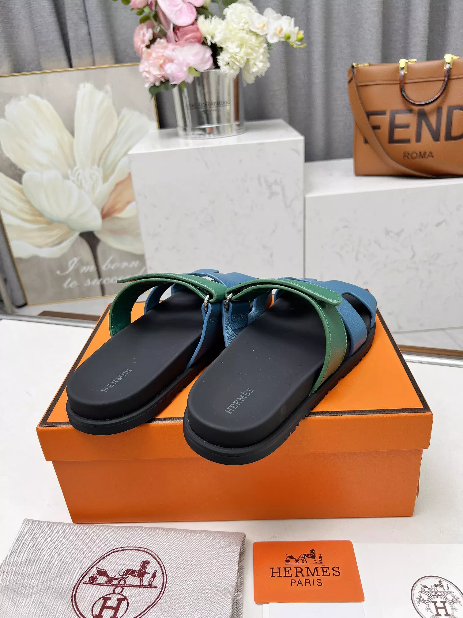 Hermes Slippers For Men Soft 8395
