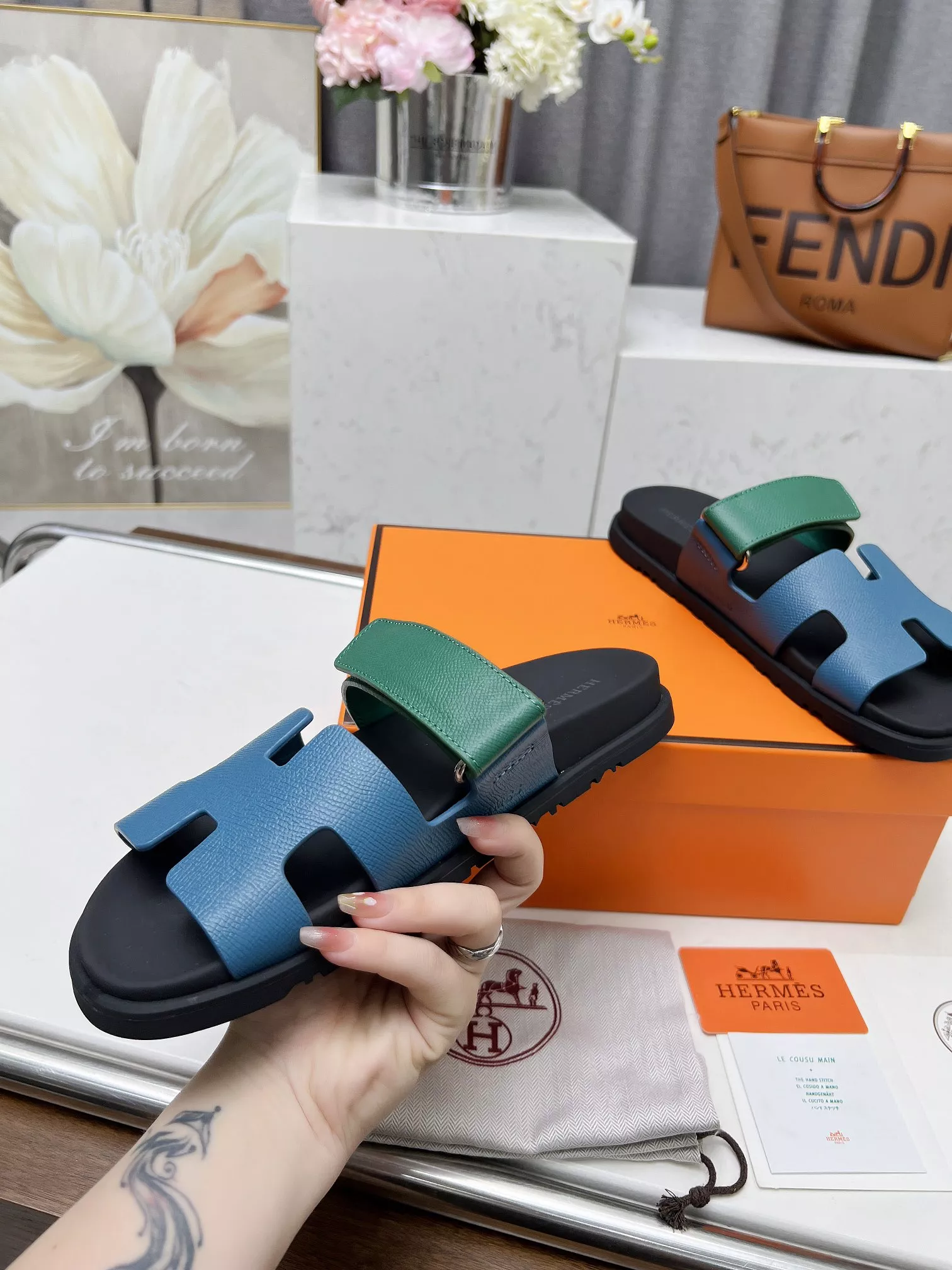 Hermes Slippers For Men Soft 8395