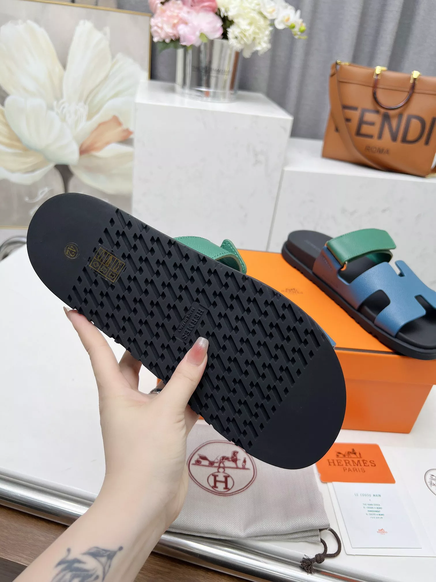 Hermes Slippers For Men Soft 8395