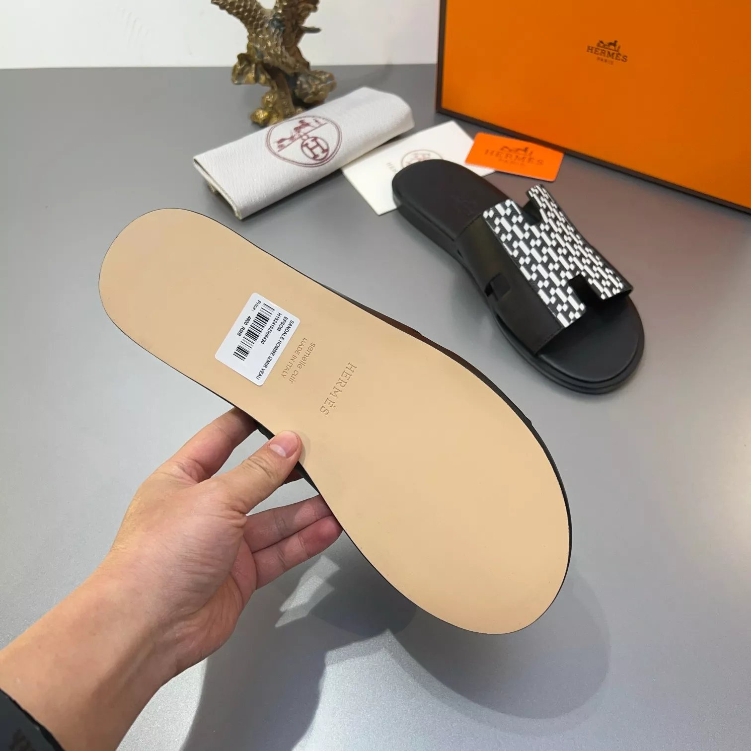 Hermes Slippers For Men Soft 9343