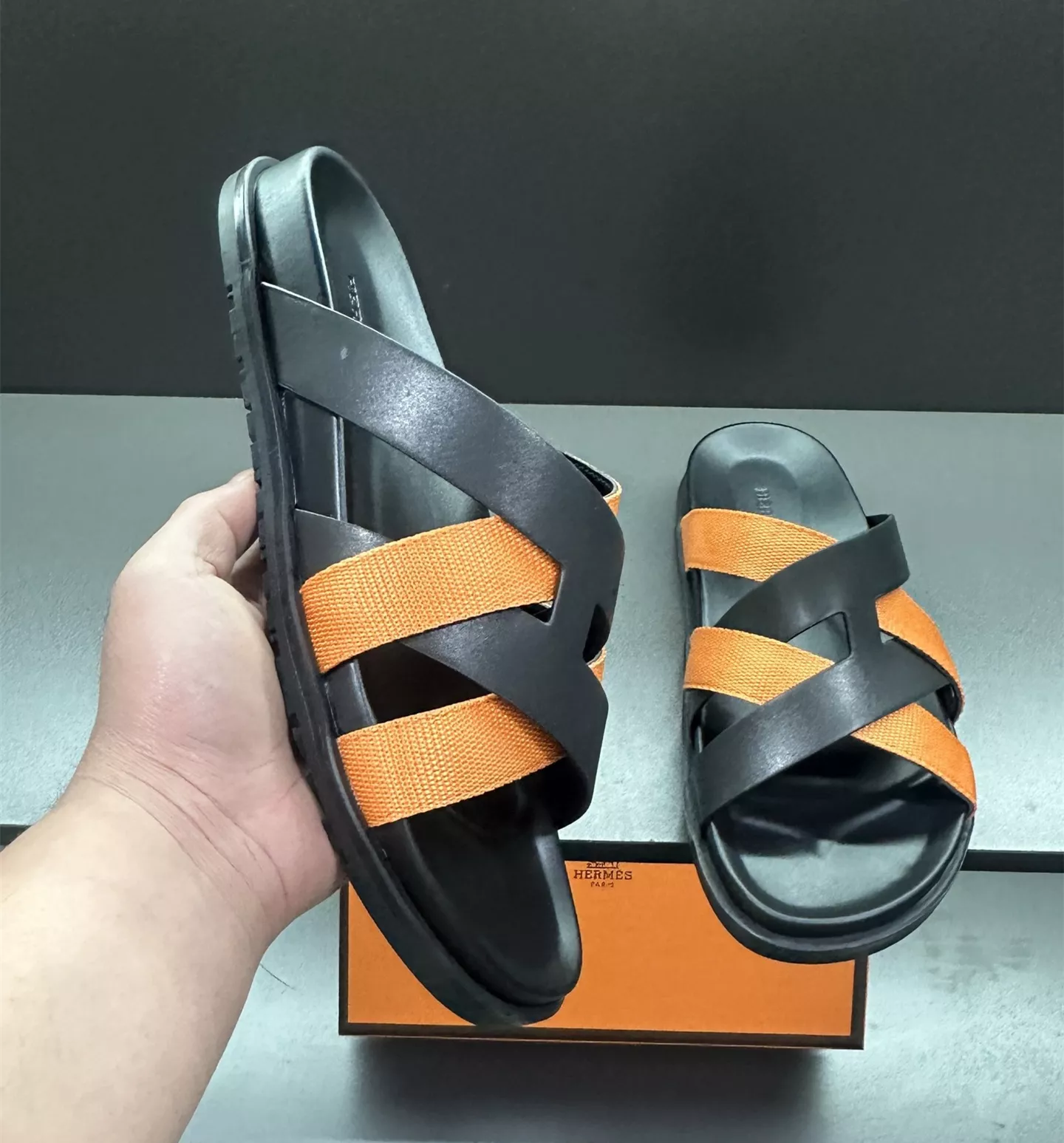 Hermes Slippers For Men Versatile 1579