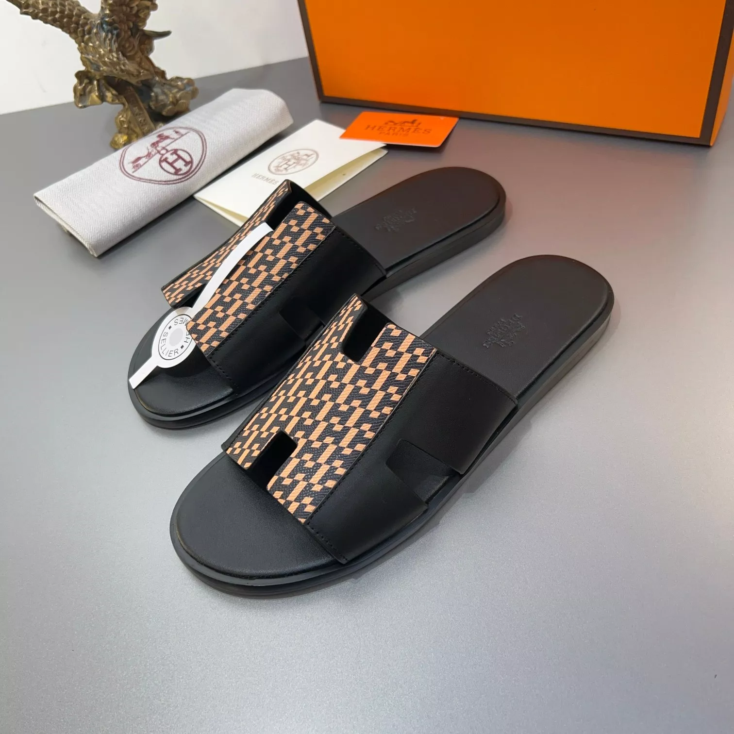 Hermes Slippers For Men Versatile 4803