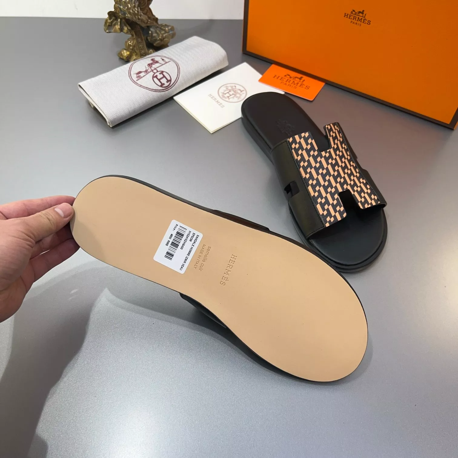 Hermes Slippers For Men Versatile 4803