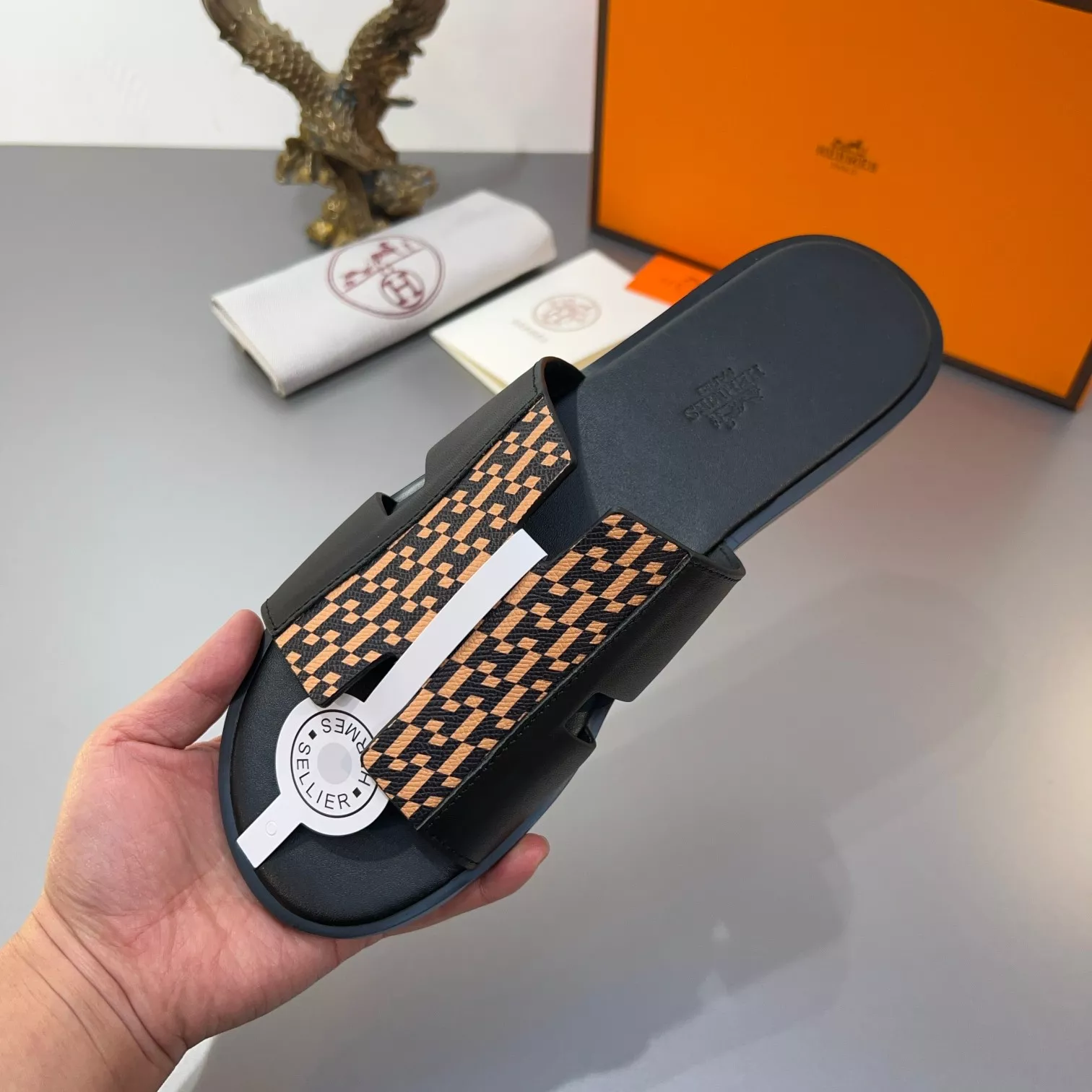 Hermes Slippers For Men Versatile 4803