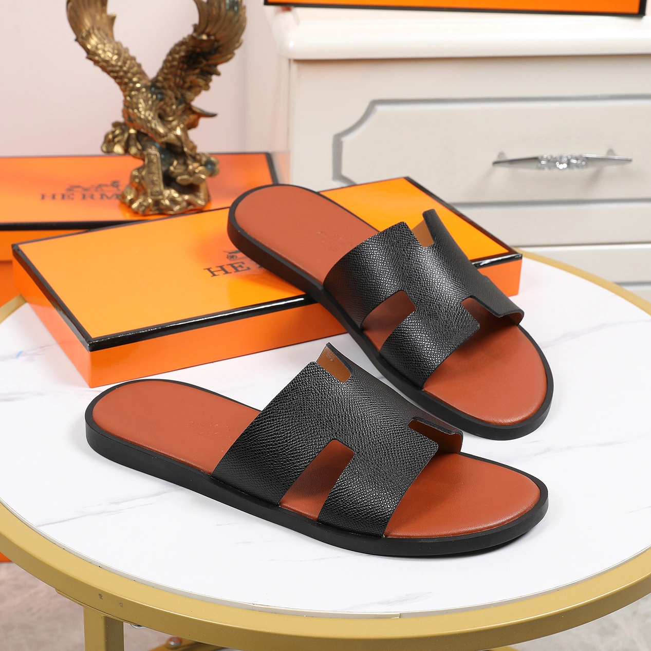 Hermes Slippers For Men Versatile 8732