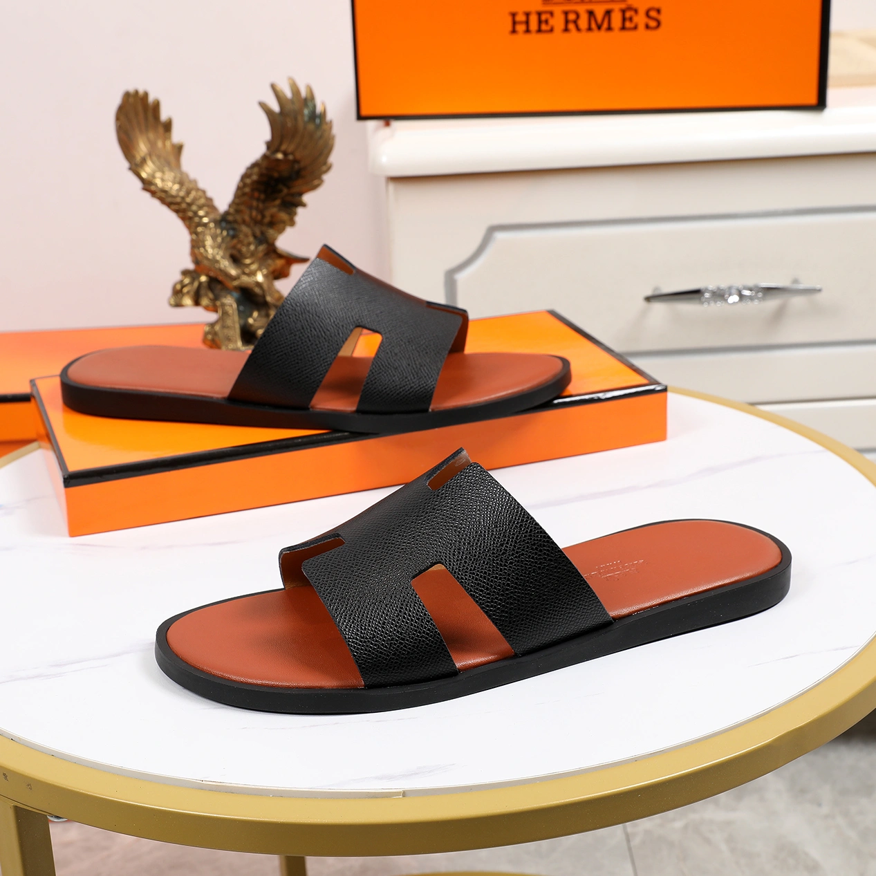Hermes Slippers For Men Versatile 8732