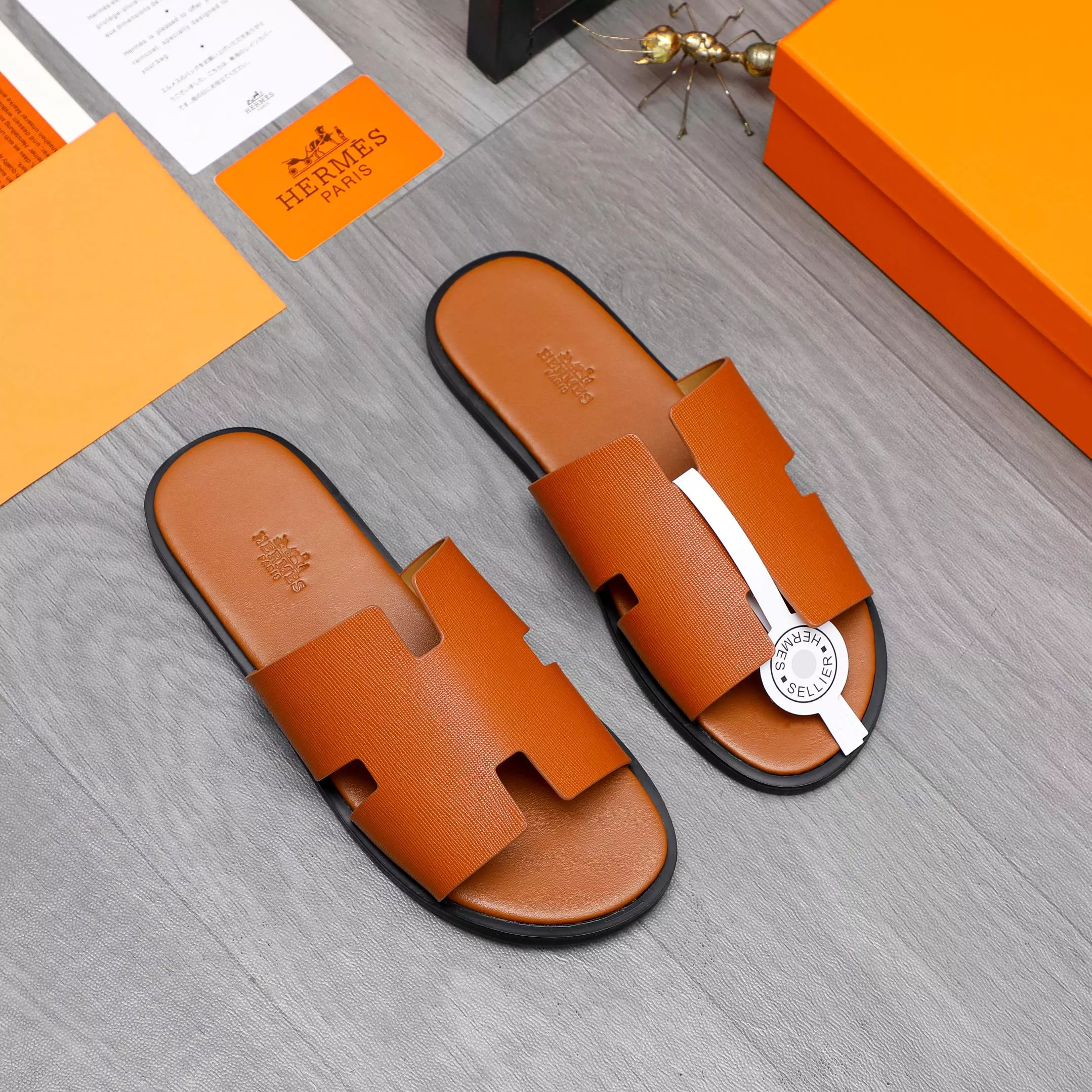 Hermes Slippers For Men Vibrant 6704