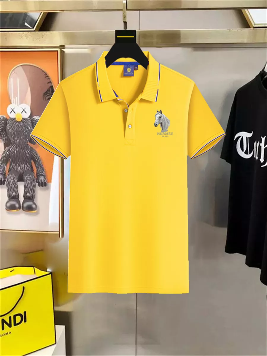 Hermes T-Shirts Short Sleeved For Men Bright 3530