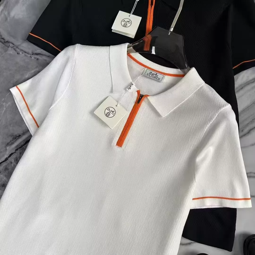 Hermes T-Shirts Short Sleeved For Men Bright 6551