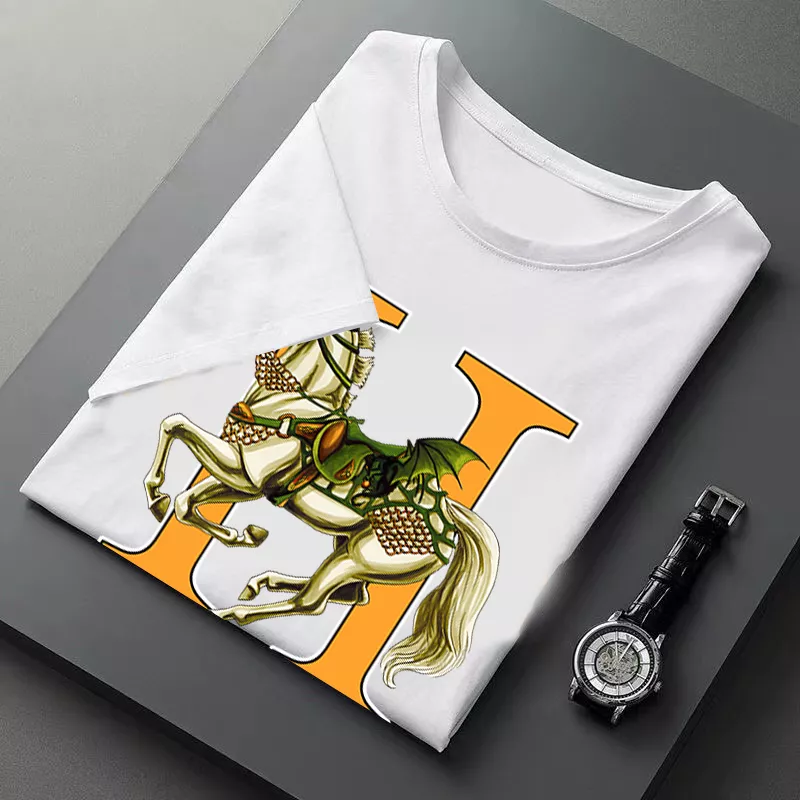 Hermes T-Shirts Short Sleeved For Men Sleek 3095