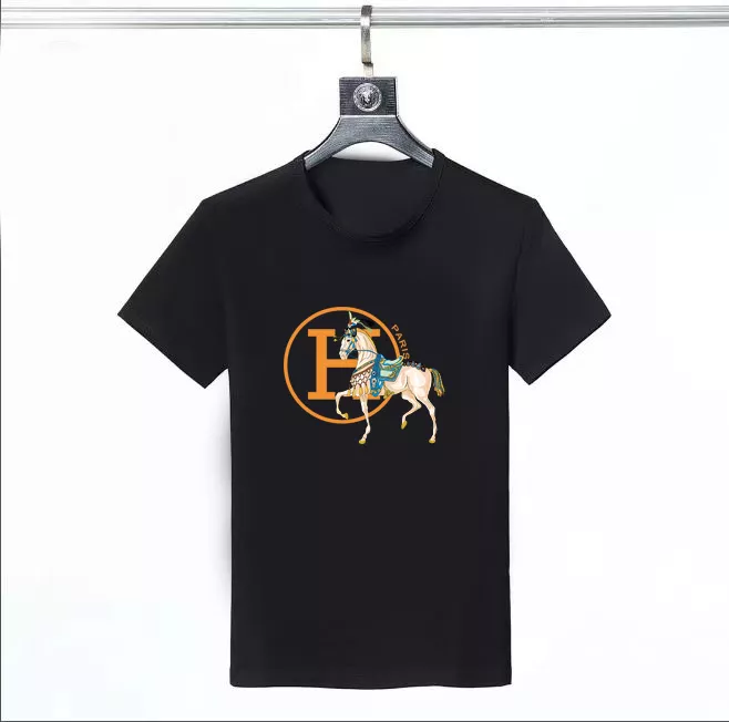 Hermes T-Shirts Short Sleeved For Men Vibrant 8466