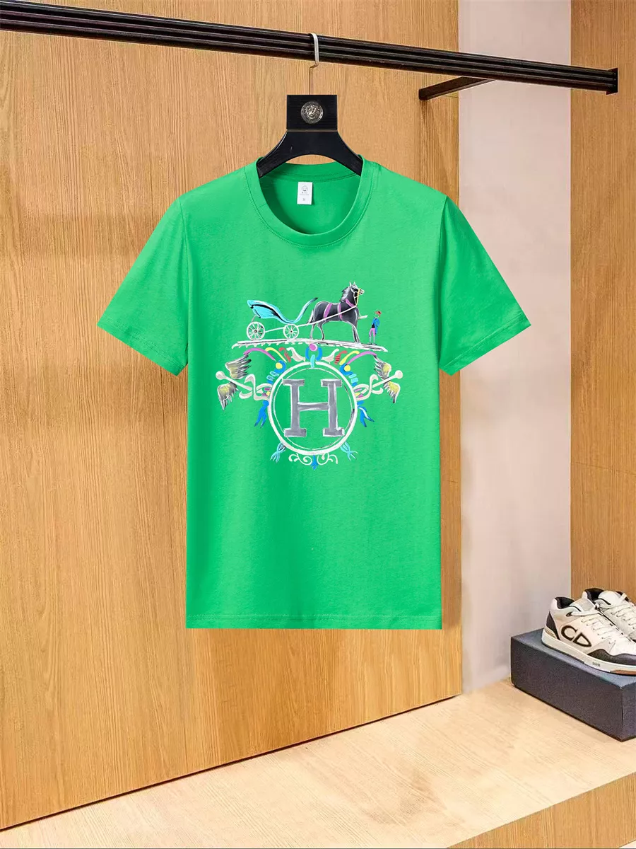 Hermes T-Shirts Short Sleeved For Unisex Flexible 9960