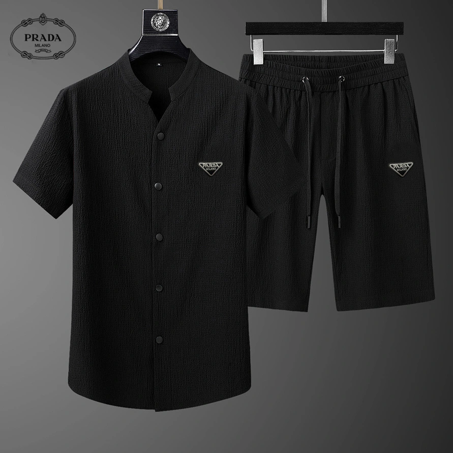 HighQuality 4383 Prada Tracksuits Short Sleeved For Men