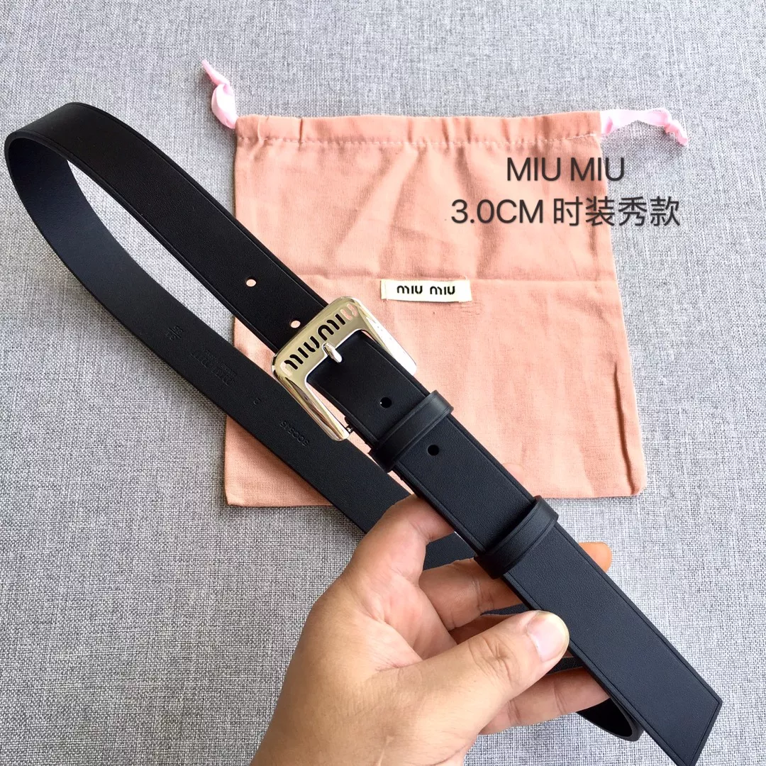 HighQuality 4869 MIU MIU AAA Quality Belts In 3.0cm For Women