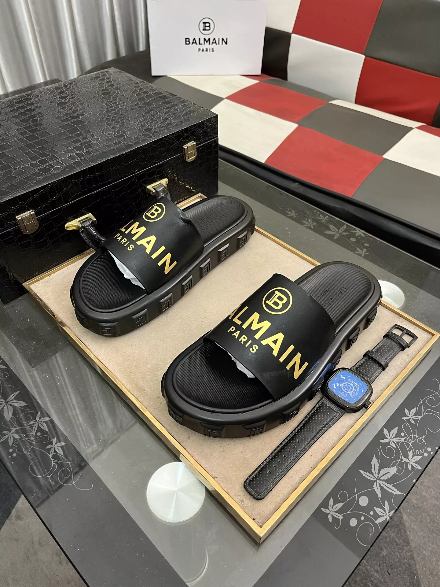 HighQuality 6694 Balmain Slippers For Men
