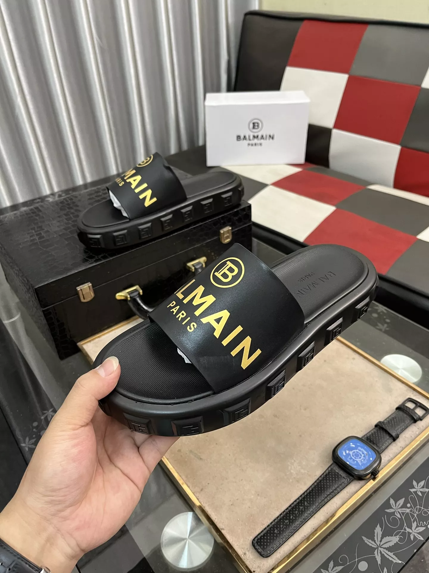HighQuality 6694 Balmain Slippers For Men