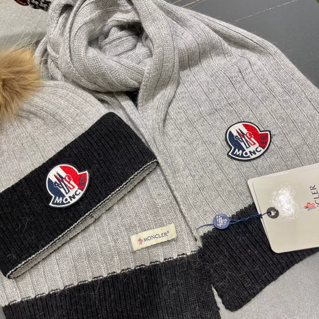 HighQuality 7054 Moncler Hat and Scarf Set
