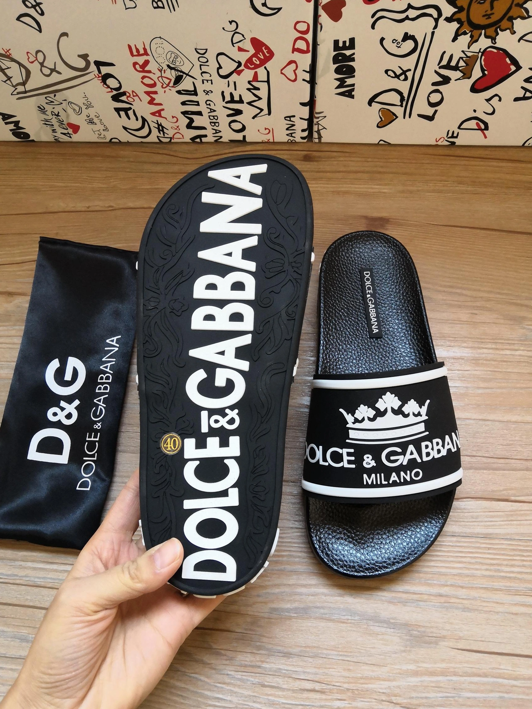 HighQuality 7229 Dolce & Gabbana D&G Slippers For Men