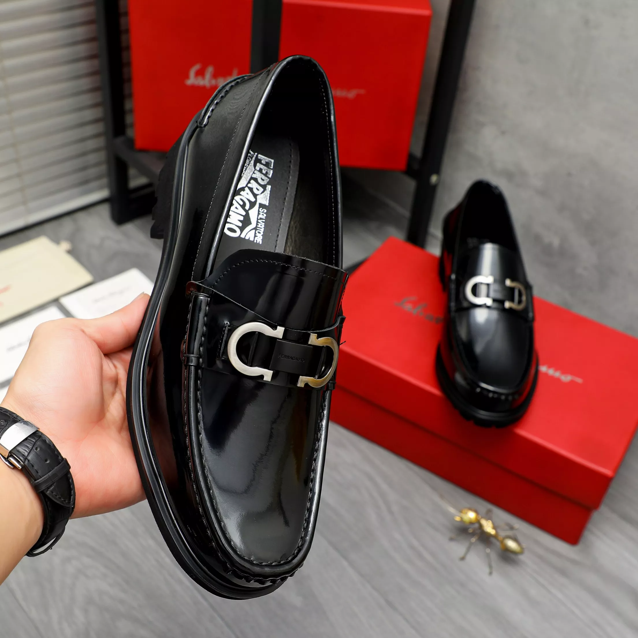 HighQuality 7998 Salvatore Ferragamo Leather Shoes For Men