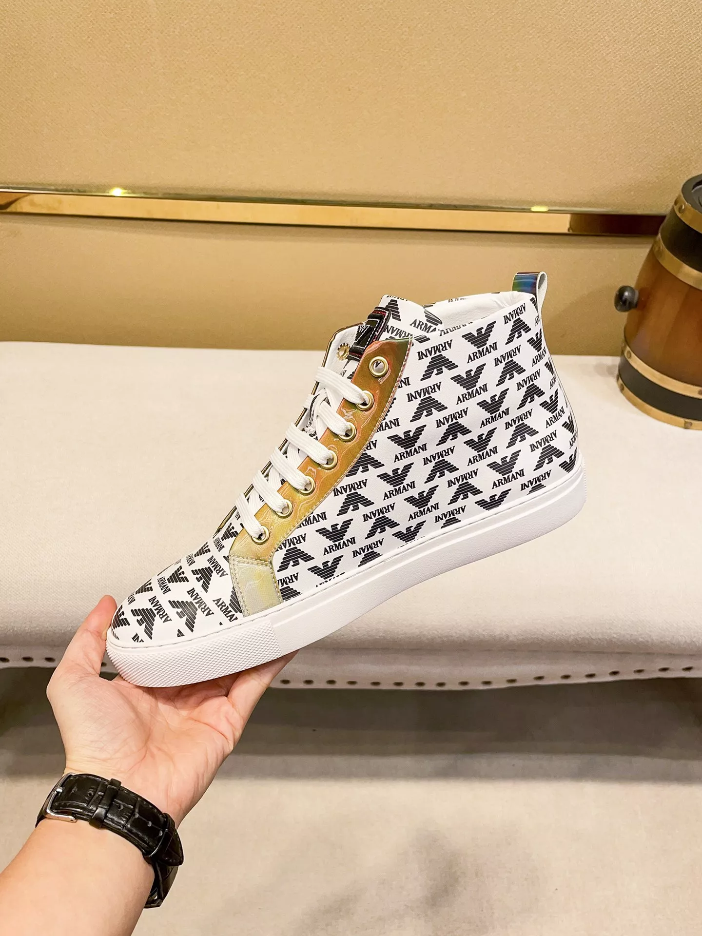 HighQuality 8159 Armani High Tops Shoes For Men