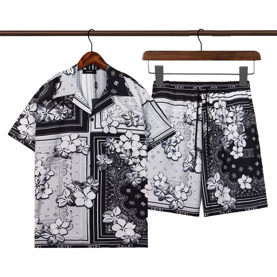 HighQuality 8725 Amiri Tracksuits Short Sleeved For Men