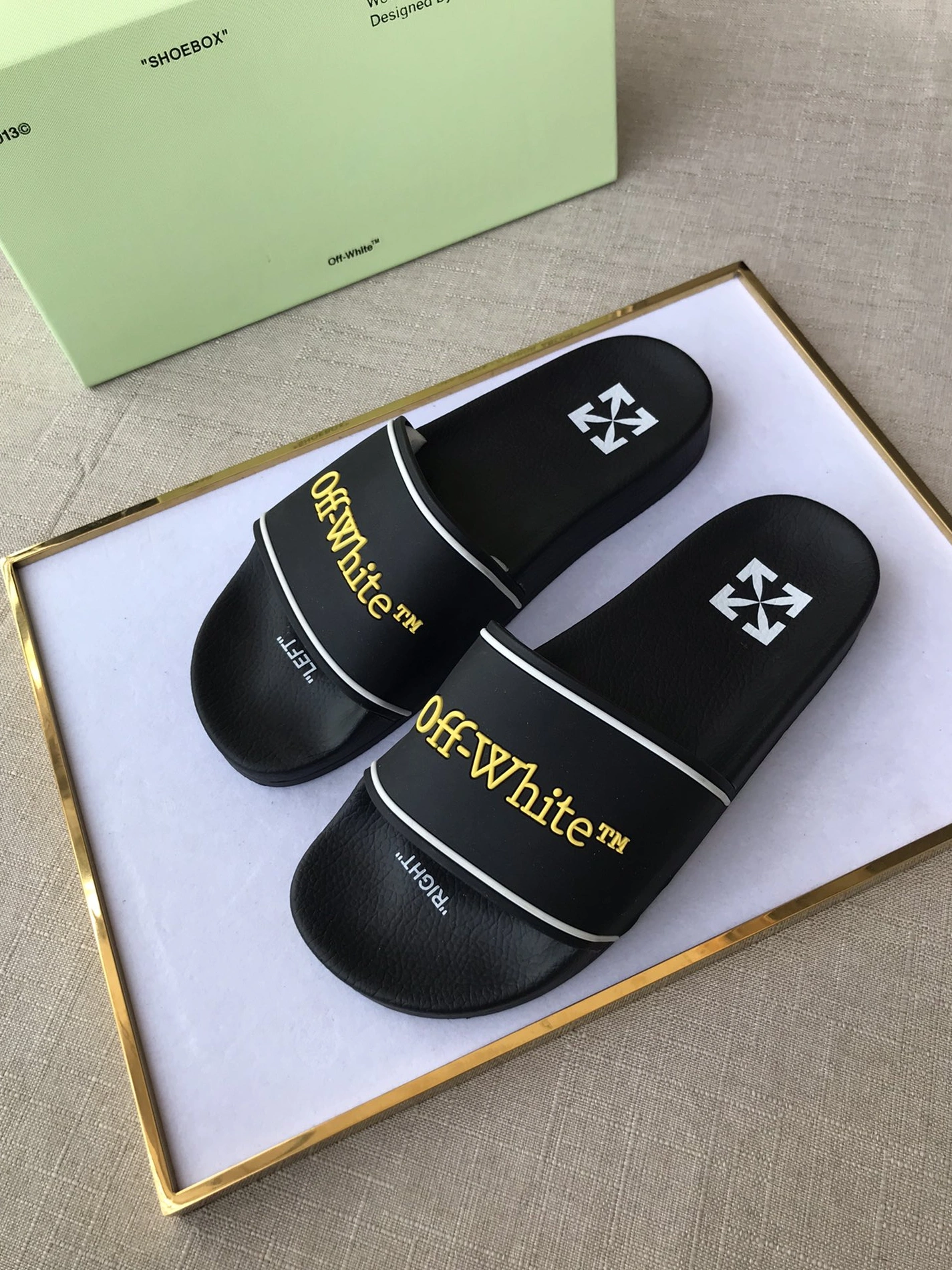 HighQuality 9105 Off-White Slippers For Men