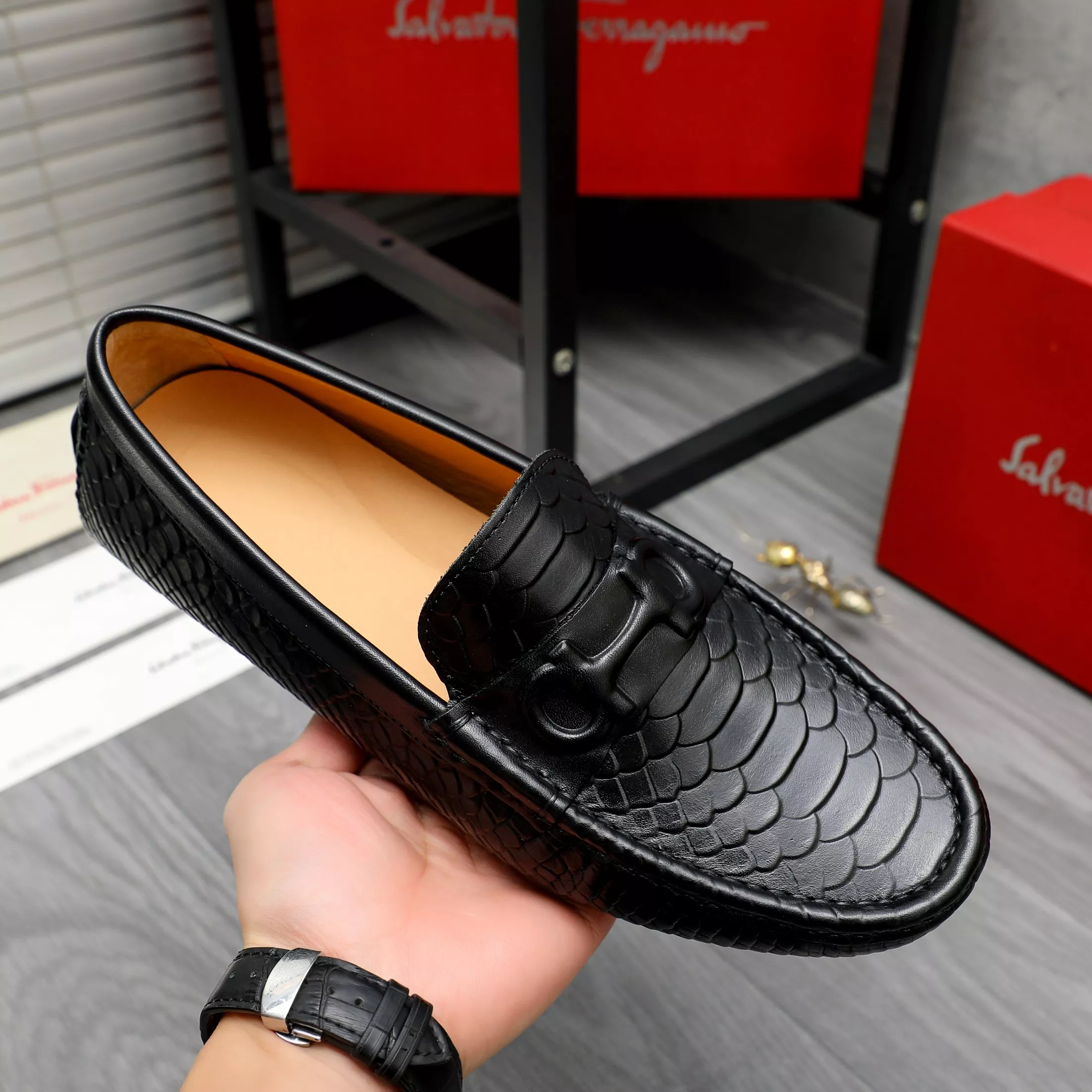 HighQuality 9488 Salvatore Ferragamo Leather Shoes For Men