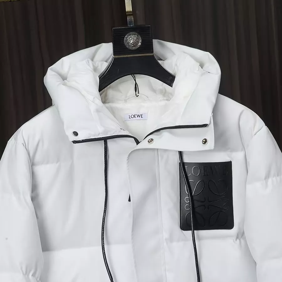 LOEWE Down Feather Coat Long Sleeved For Men StreetReady 1038