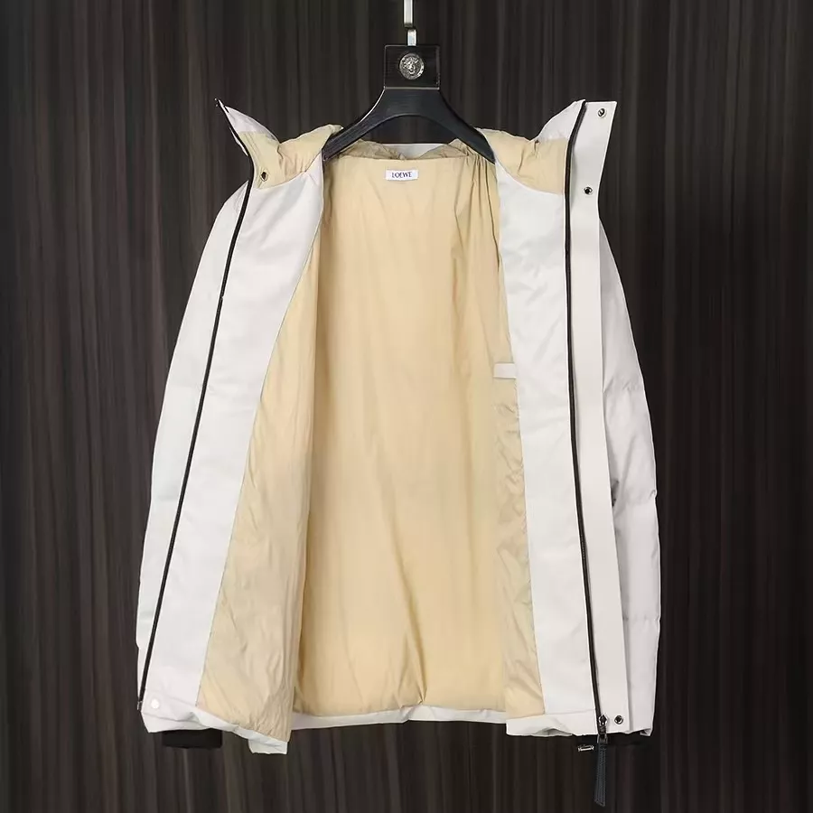 LOEWE Down Feather Coat Long Sleeved For Men StreetReady 9404