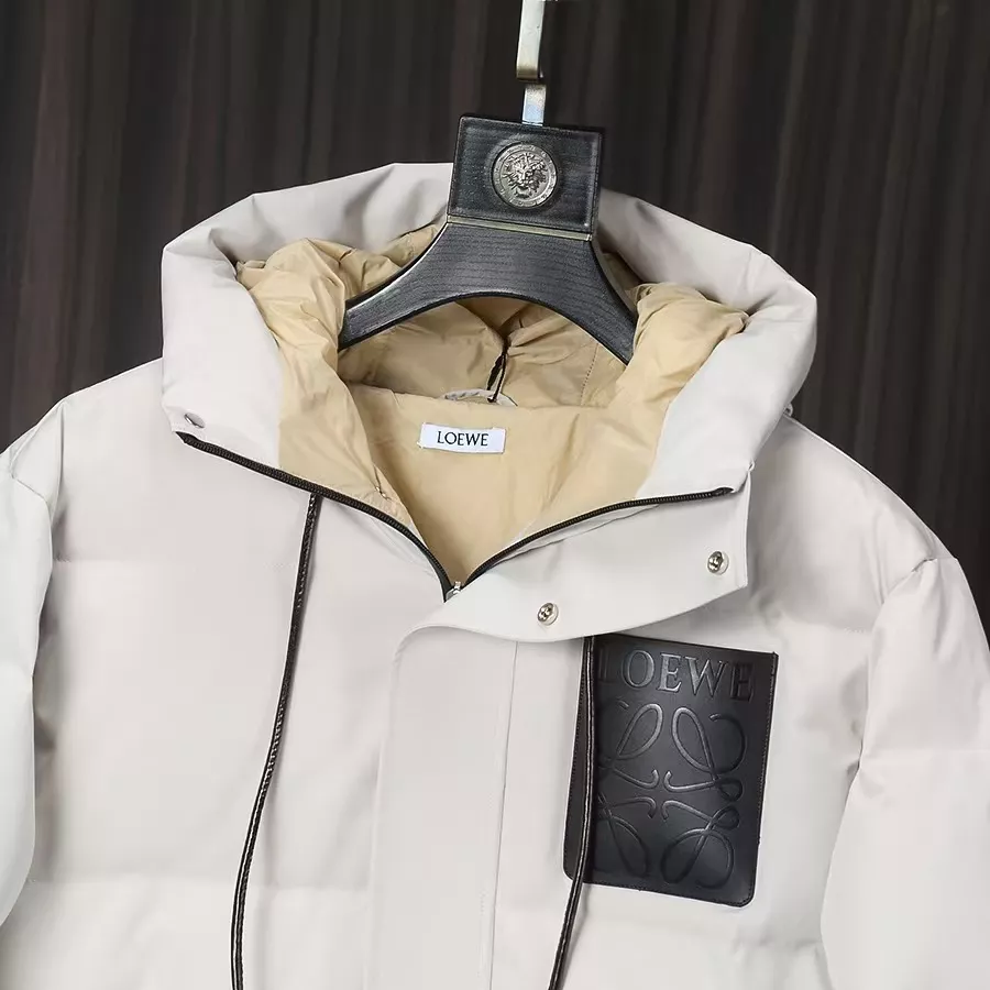 LOEWE Down Feather Coat Long Sleeved For Men StreetReady 9404