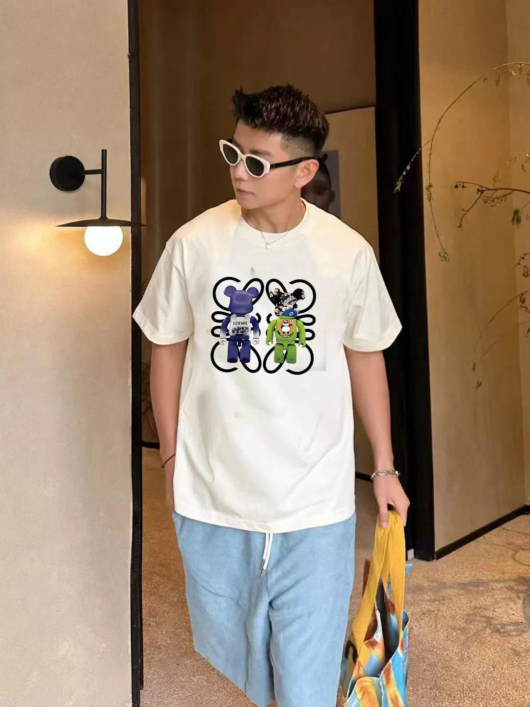LOEWE T-Shirts Short Sleeved For Unisex DailyWear 8479