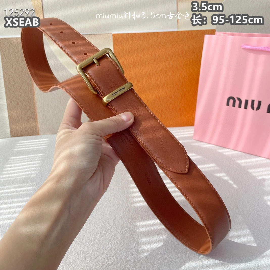 Lightweight 1980 MIU MIU AAA Quality Belts For Unisex