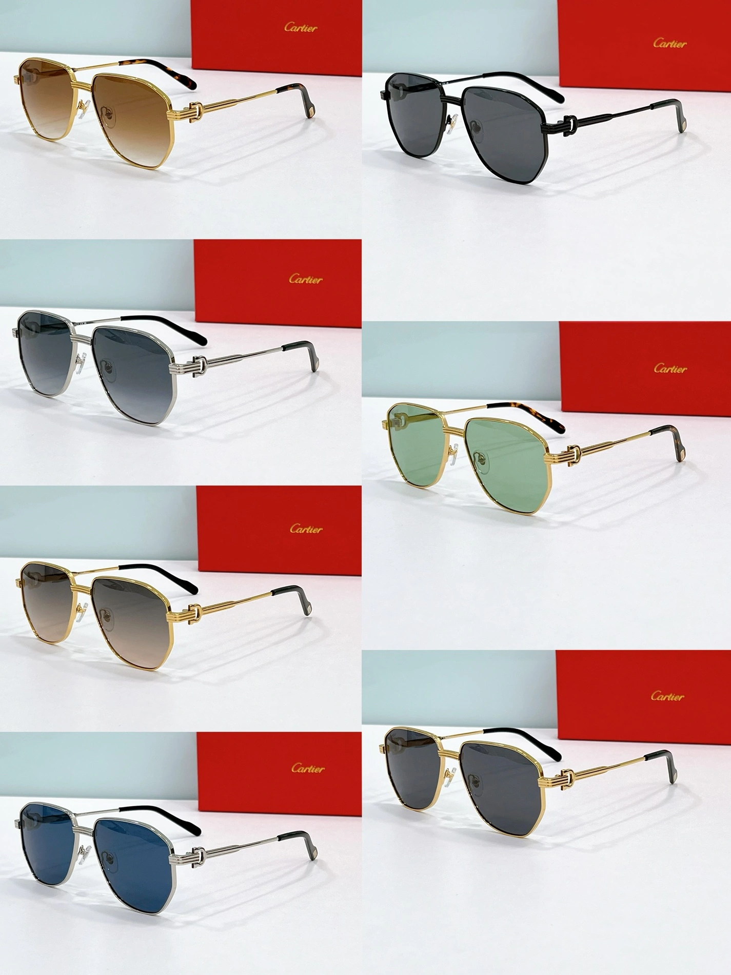 Lightweight 2051 Cartier AAA Quality Sunglassess