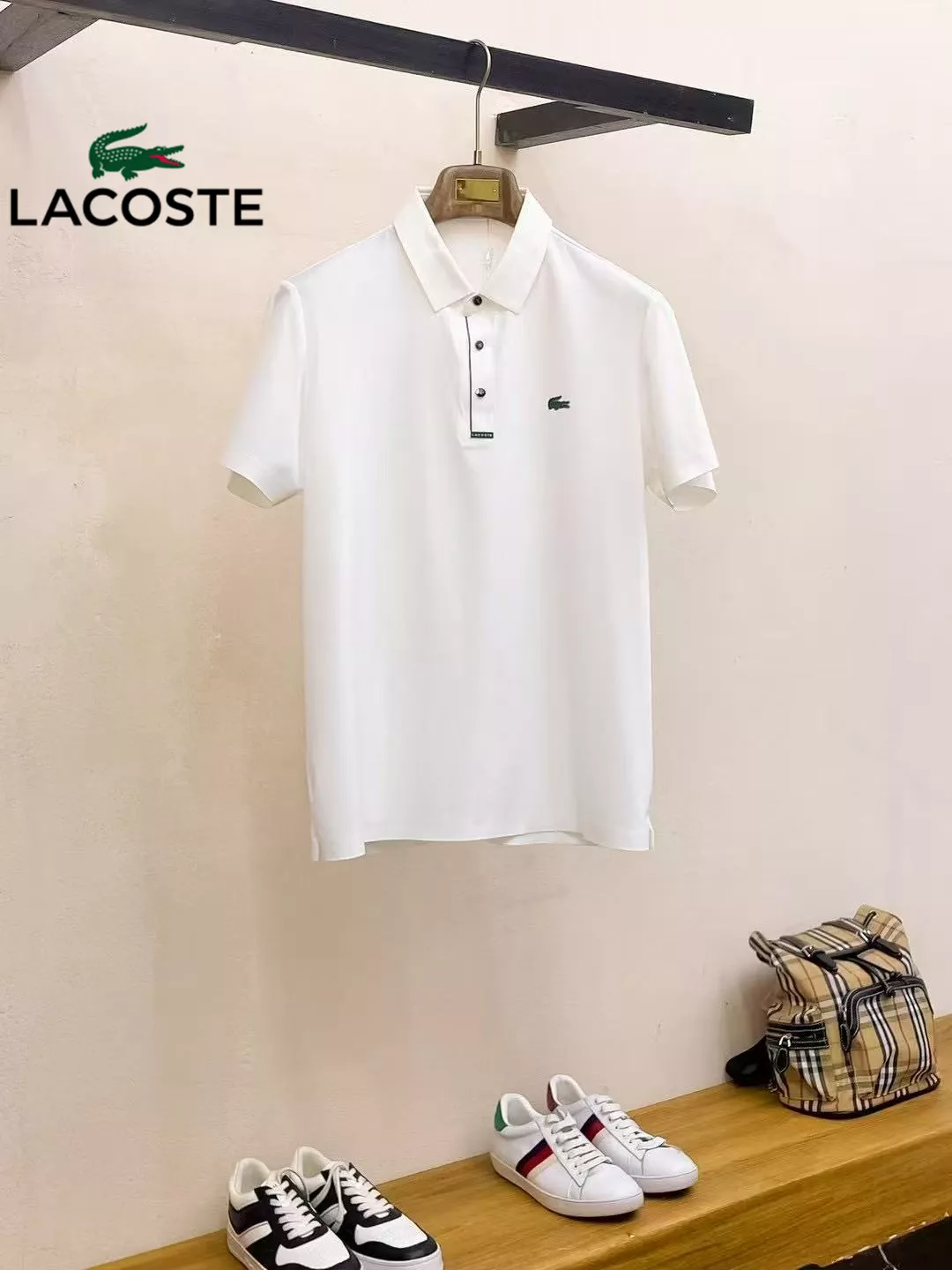 Lightweight 4103 Lacoste T-Shirts Short Sleeved For Men