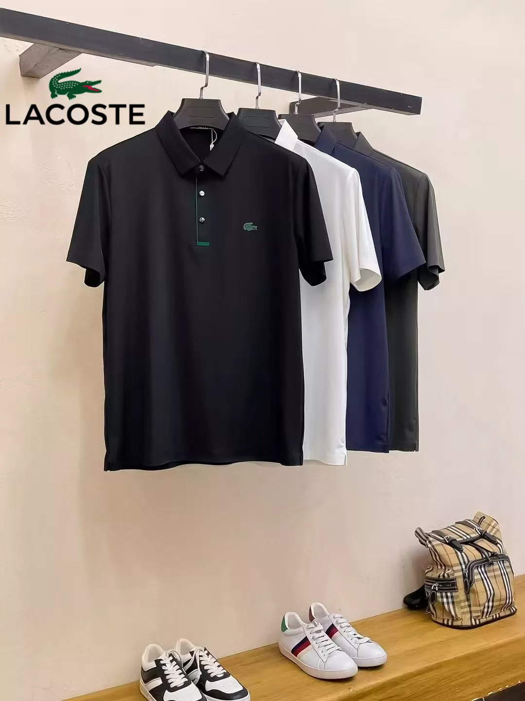 Lightweight 4103 Lacoste T-Shirts Short Sleeved For Men
