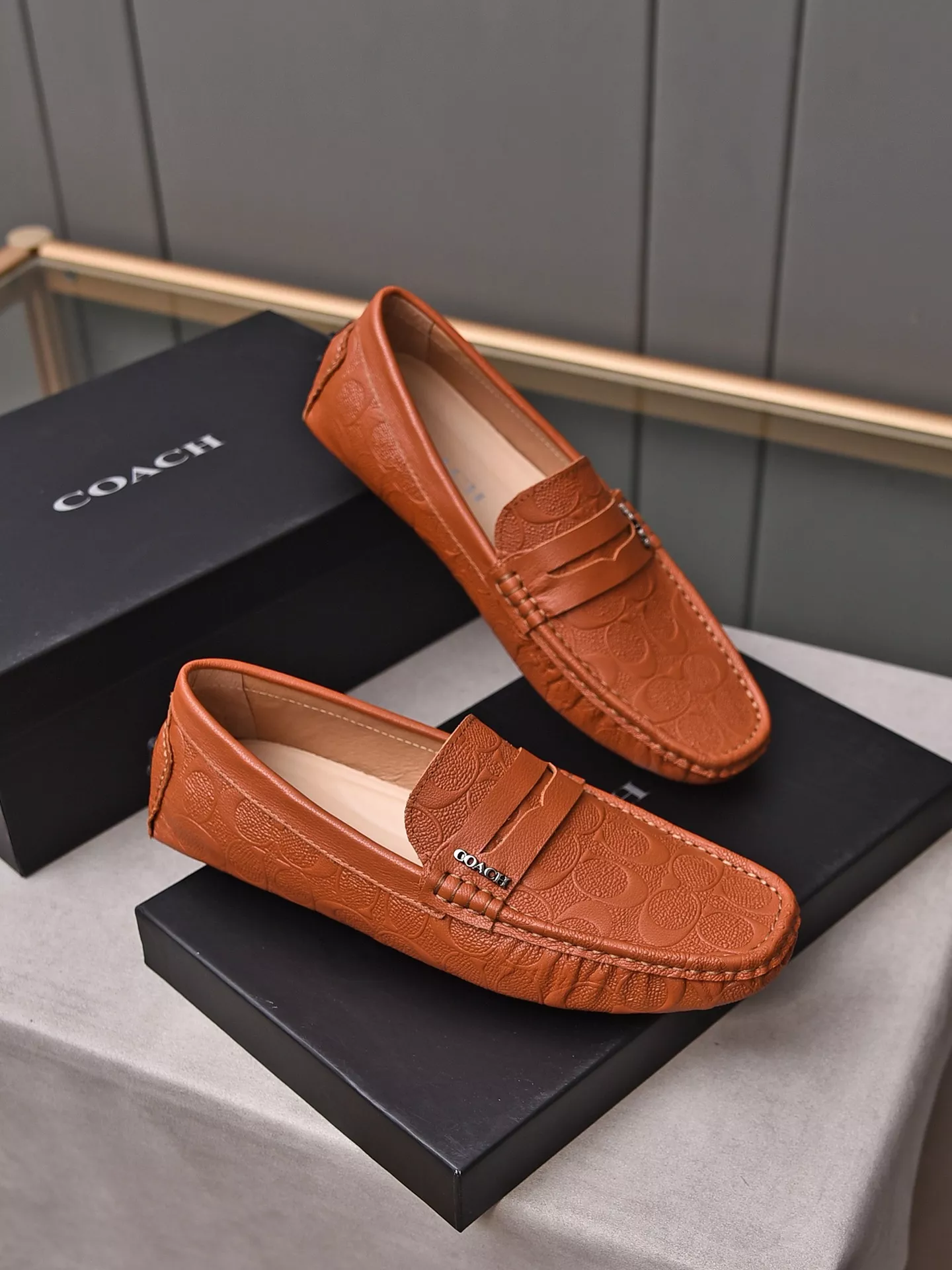 Lightweight 4244 Coach Leather Shoes For Men