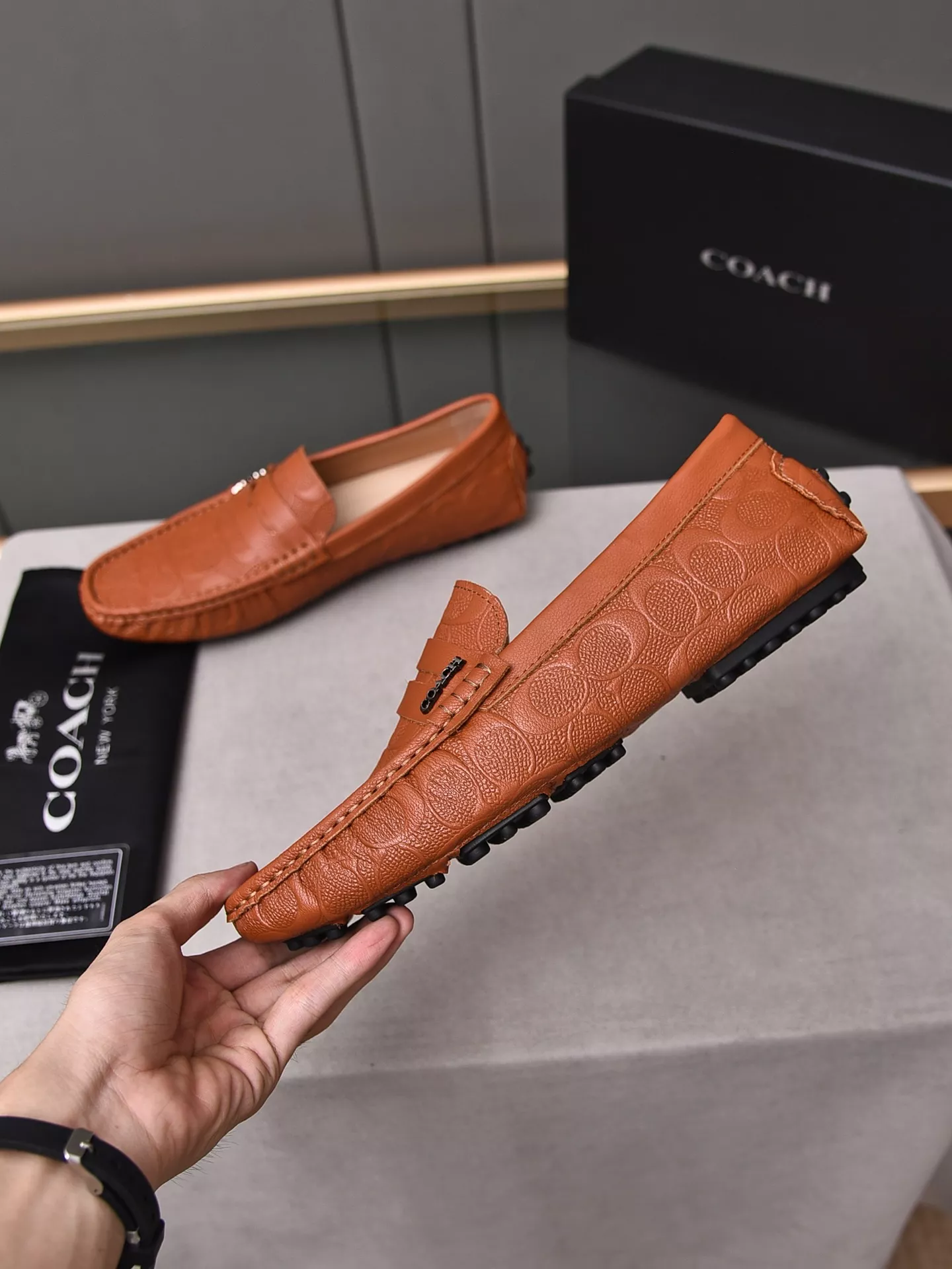 Lightweight 4244 Coach Leather Shoes For Men