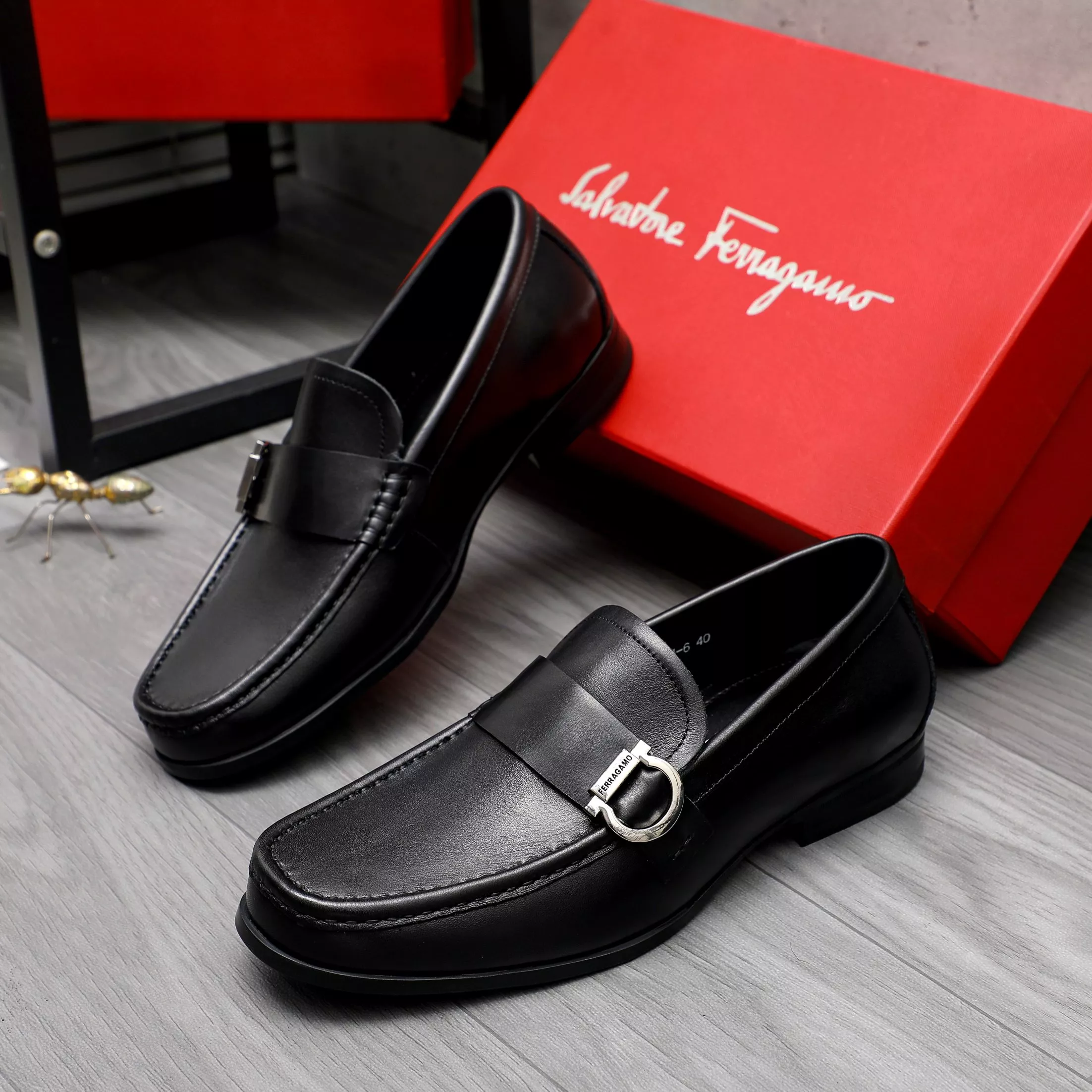 Lightweight 4684 Salvatore Ferragamo Leather Shoes For Men