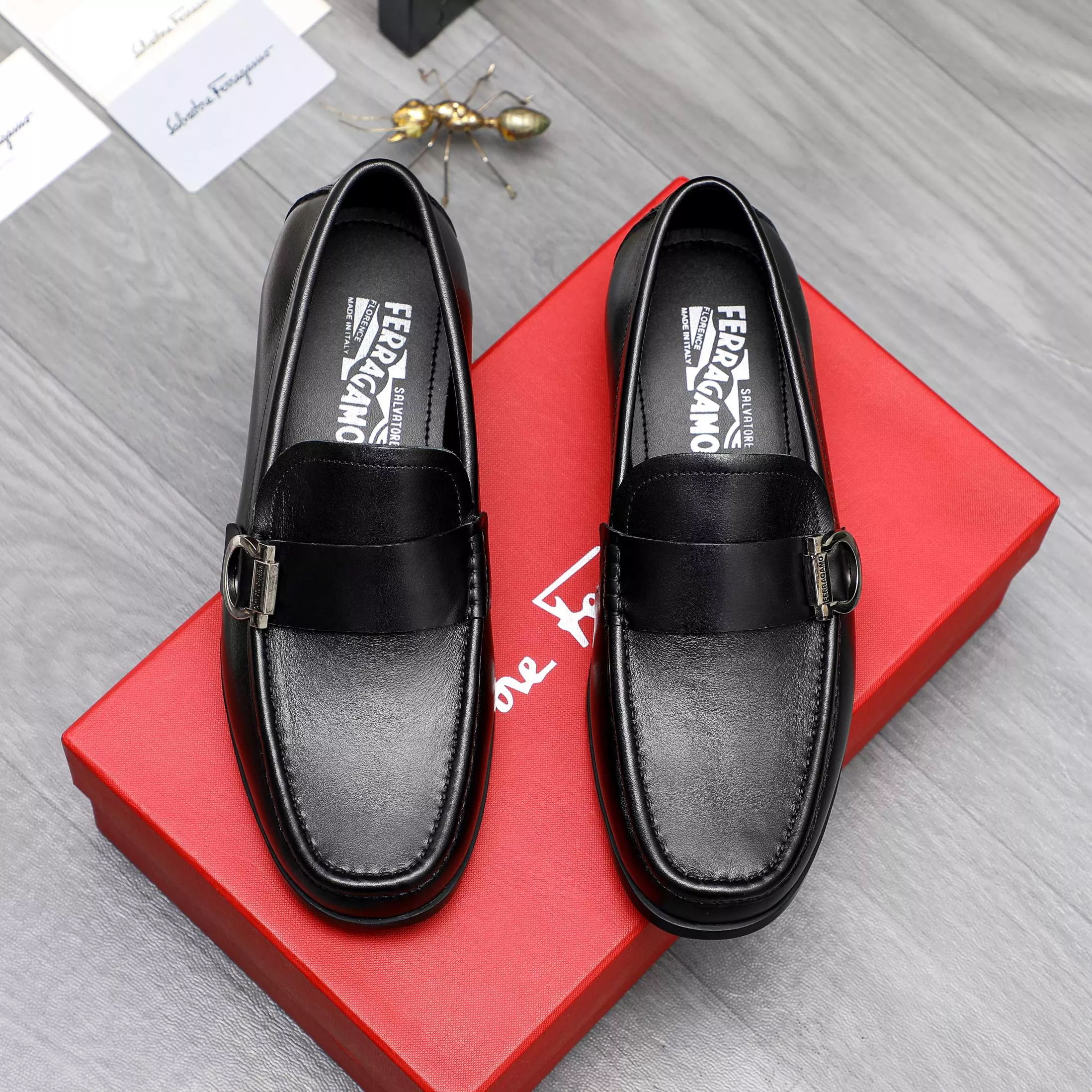 Lightweight 4684 Salvatore Ferragamo Leather Shoes For Men