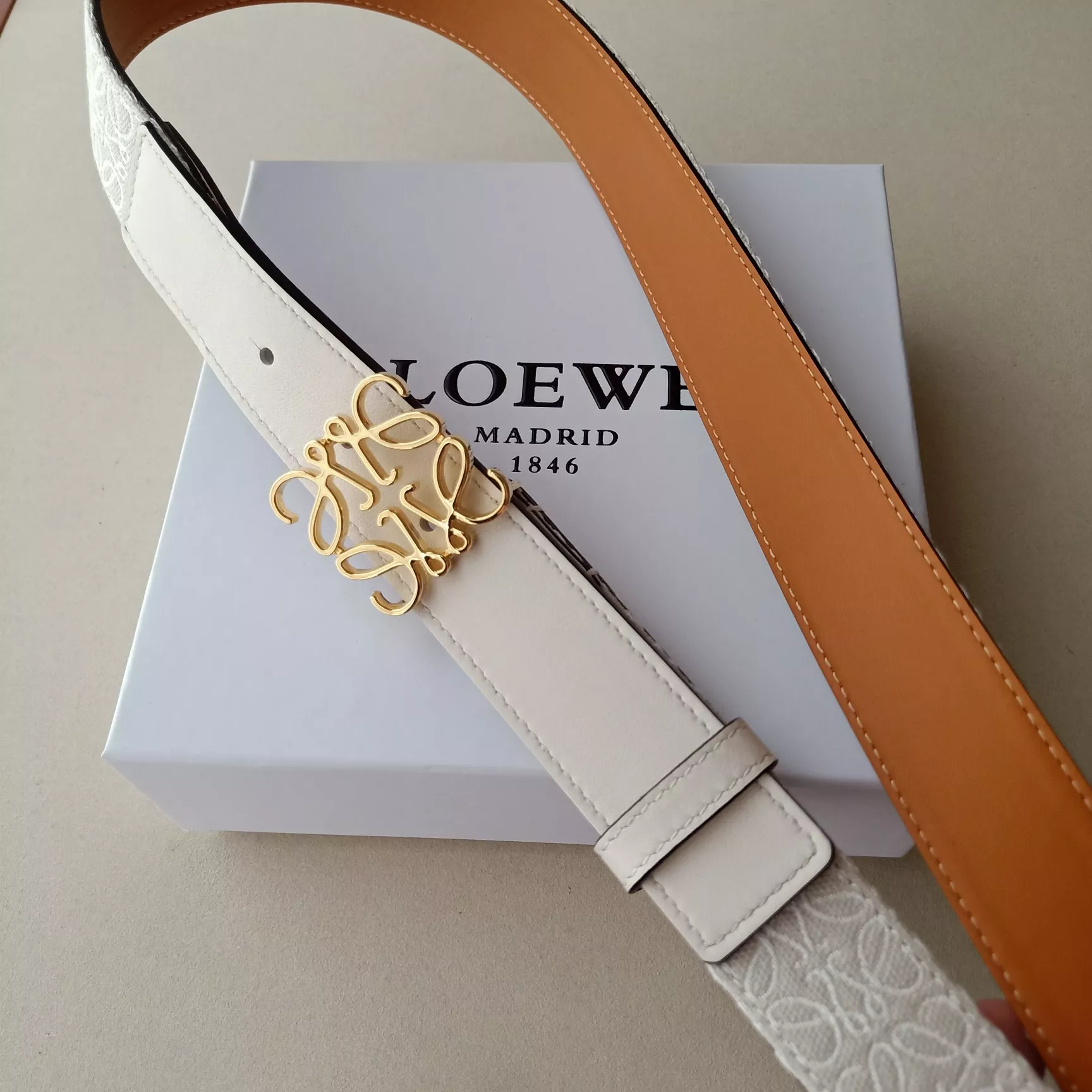 Lightweight 6662 LOEWE AAA Quality Belts In 3.2cm For Women