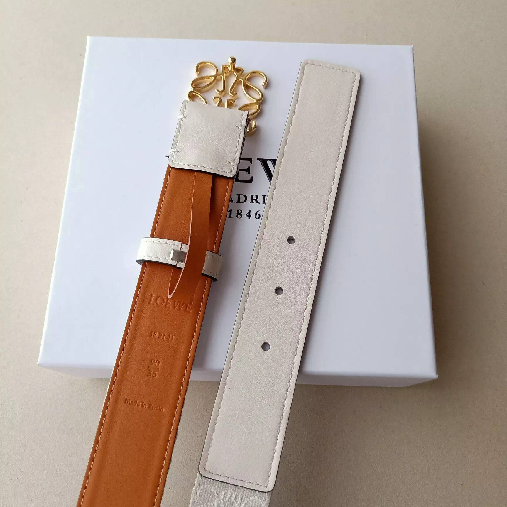 Lightweight 6662 LOEWE AAA Quality Belts In 3.2cm For Women