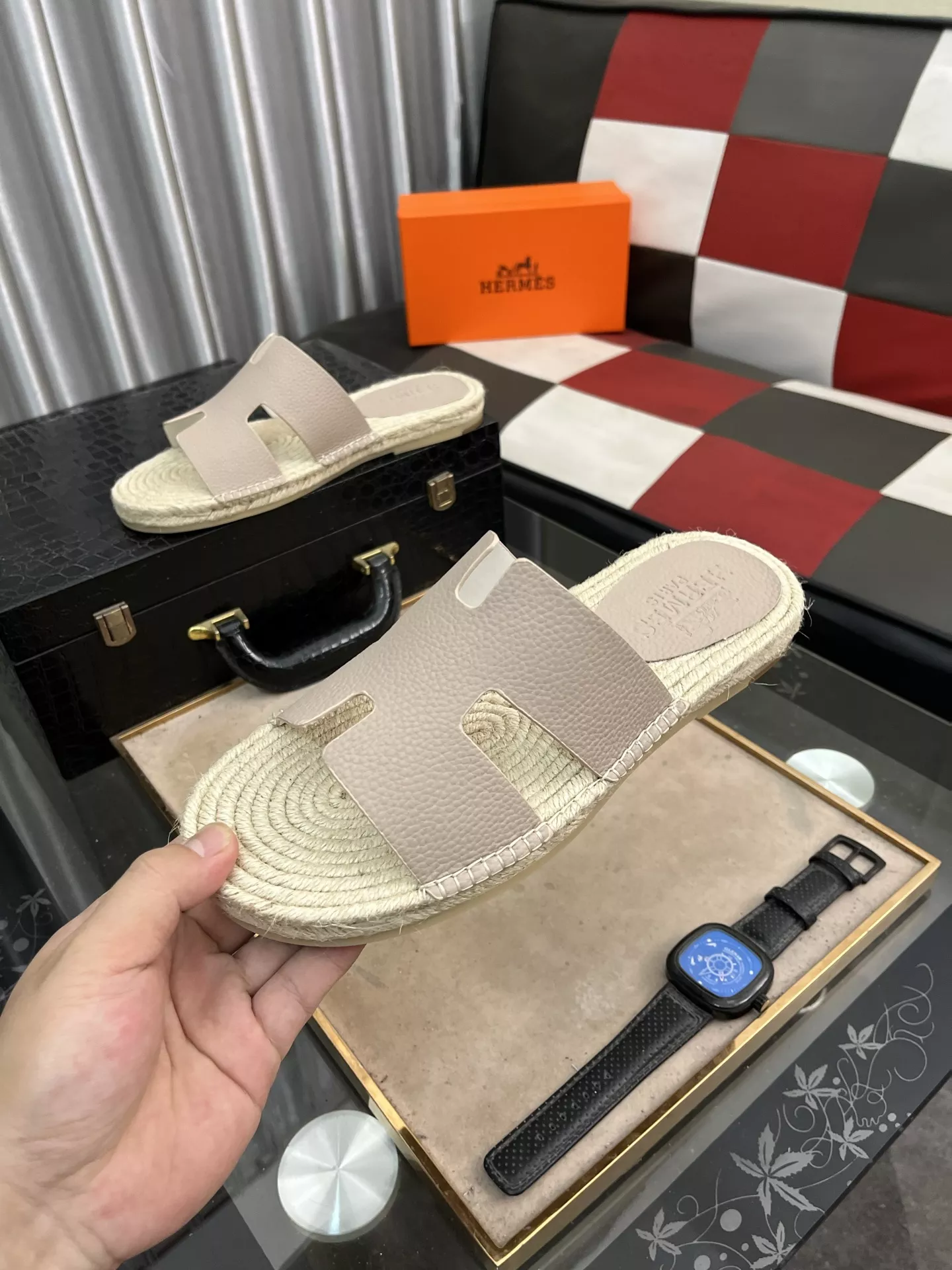 Lightweight 7297 Hermes Slippers For Men