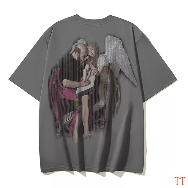 Lightweight 7655 Off-White T-Shirts Short Sleeved For Unisex