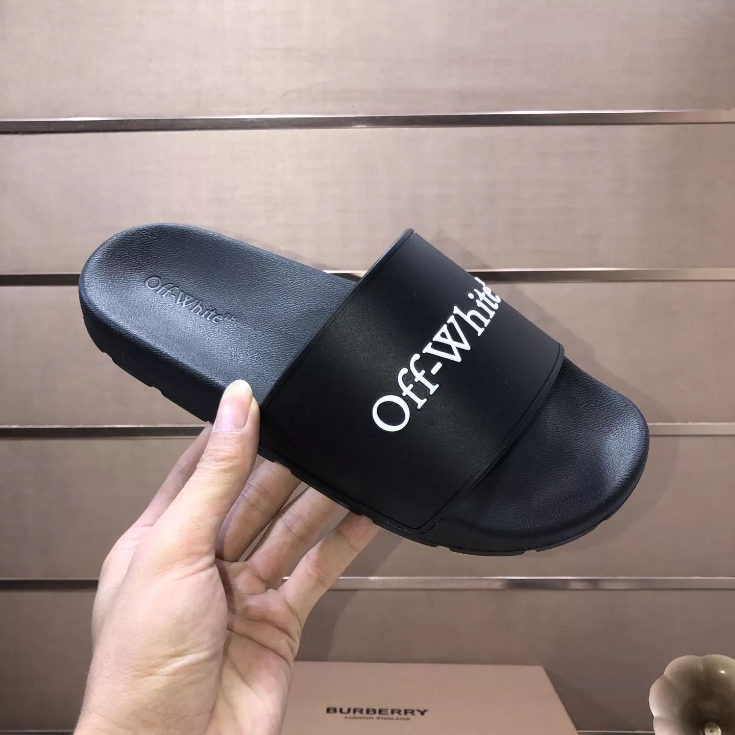 Lightweight 7858 Off-White Slippers For Men