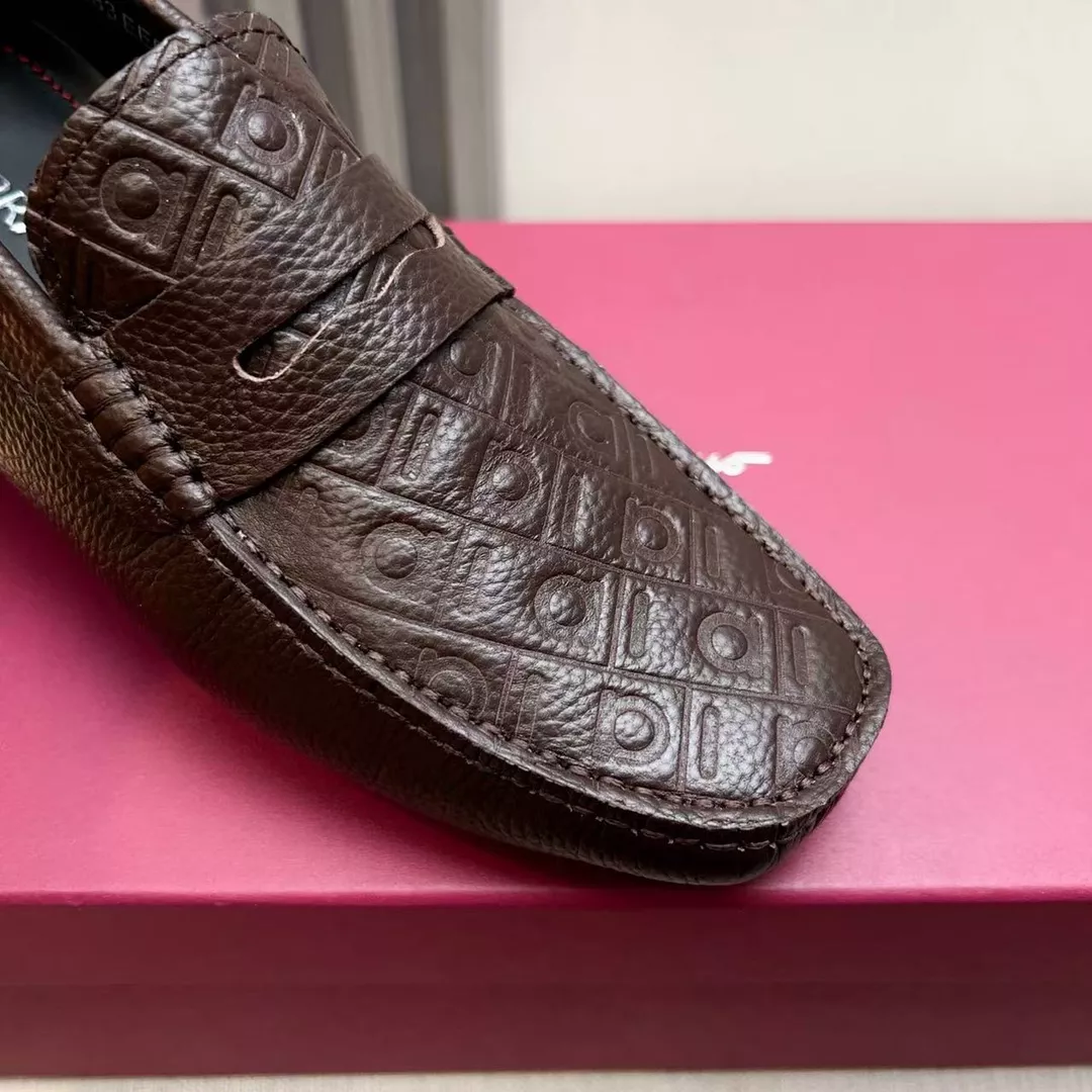 Lightweight 8662 Salvatore Ferragamo Leather Shoes For Men