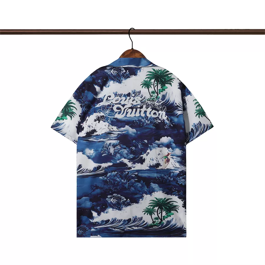 Lightweight 9121 Louis Vuitton LV Shirts Short Sleeved For Men