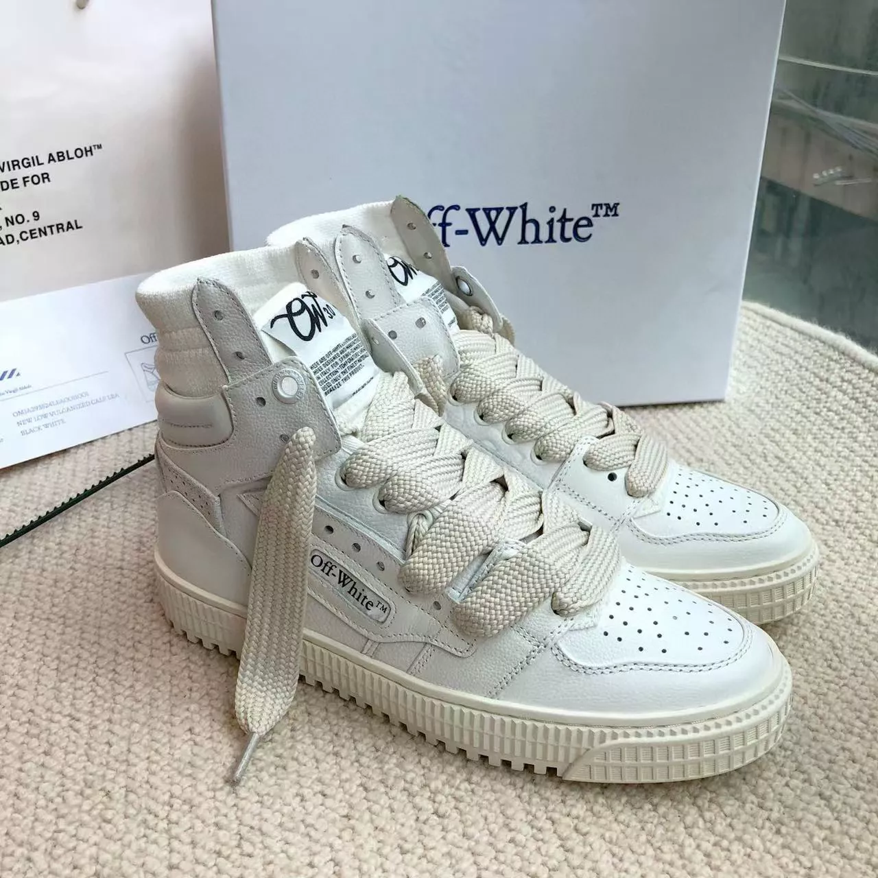 Lightweight 9155 Off-White High Tops Shoes For Men