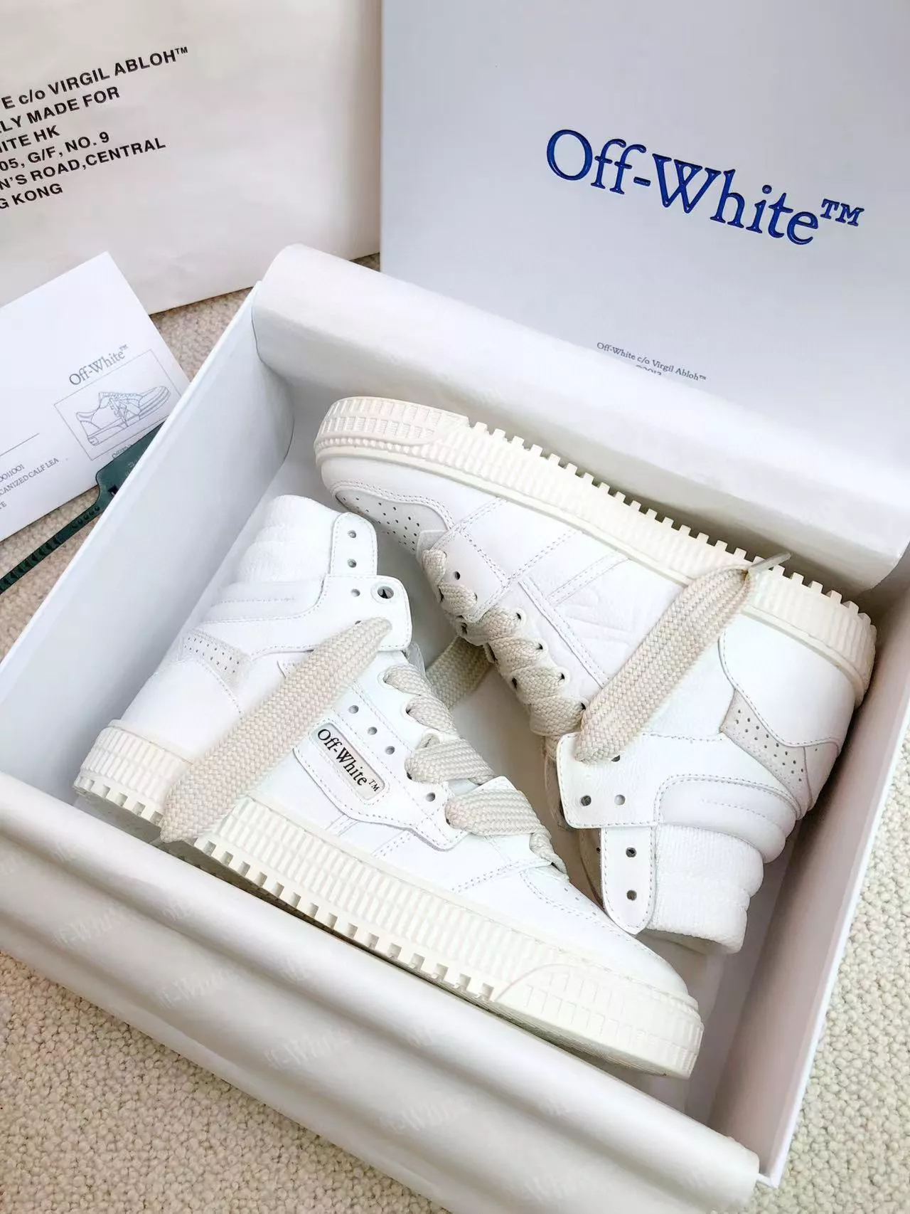 Lightweight 9155 Off-White High Tops Shoes For Men